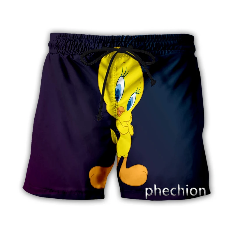 casual shorts for men phechion New Fashion Men/Women's Animal Tweety Bird 3D Printed Casual Short Fashion Streetwear Men Loose Sporting Shorts T85 mens casual summer shorts