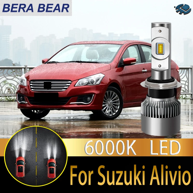 BERA BEAR автомобильный головной светильник, светодиодный светильник для Suzuki Alivio Ciaz- светодиодный автомобильный 6000K 10000лм белый светильник, автомобильный головной светильник 2X