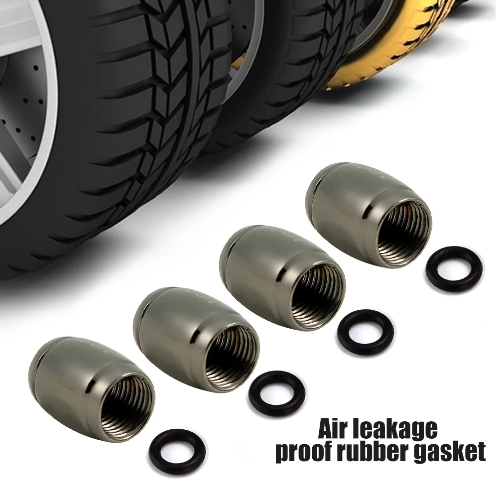 DSYCAR 1Set Fashion Zinc Alloy Anti-theft Sport Car Tire Valve Caps Wheel Tires Tire Stem Air Cap Airtight Cover for Car Styling