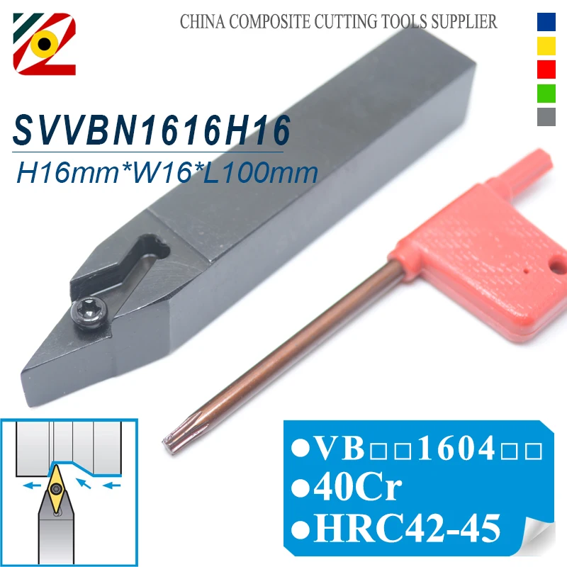 

EDGEV SVVBN1616H16 SVVBN CNC Lathe Cutter External Tool Holder Turning Tools For VBMT160408 Carbide Inserts