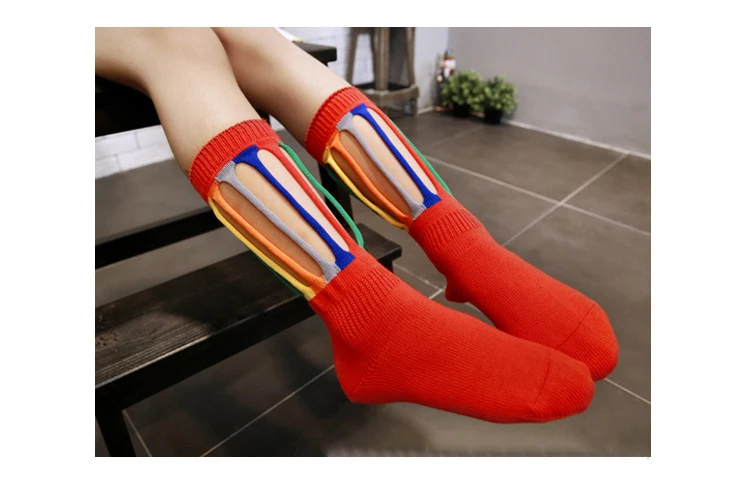 Altas para Meninas Material para a Idade da Menina Meninas Meias Pares Lote Algodão Arco-íris Joelho Crianças Barato 3 4 6 7 8 9 10 11 12y 5 - 9 High Quality Mamãe e Bebê