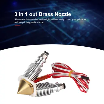 

Brass Diamond Extruder Reprap Hotend E3D-V6 Heatsink 3 IN 1 OUT Multi Nozzle Extruder 3D Printer Kit Multi-color Nozzle Set