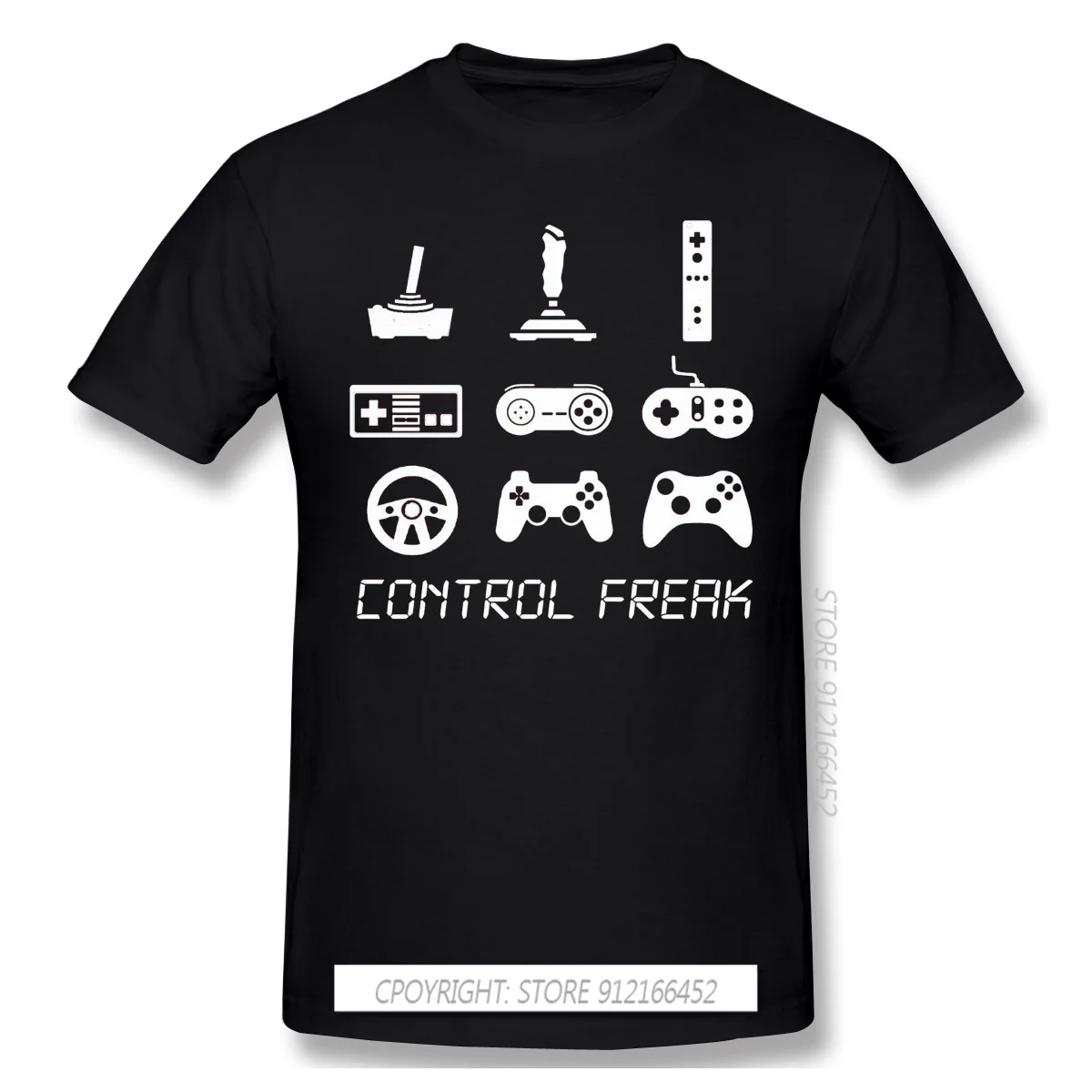 Control Freak T-Shirt Uomo Regali Di Compleanno Tee Girocollo 100% Cotone 3D Flipper Giochi Di Intrattenimento Abbigliamento Umorismo T Shirt