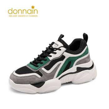 

DONNAIN 2020 Women's Sports Shoes Mixed Colors Chunky Sneakers for Women Casual Running Shoes Green Footwear tenis feminino