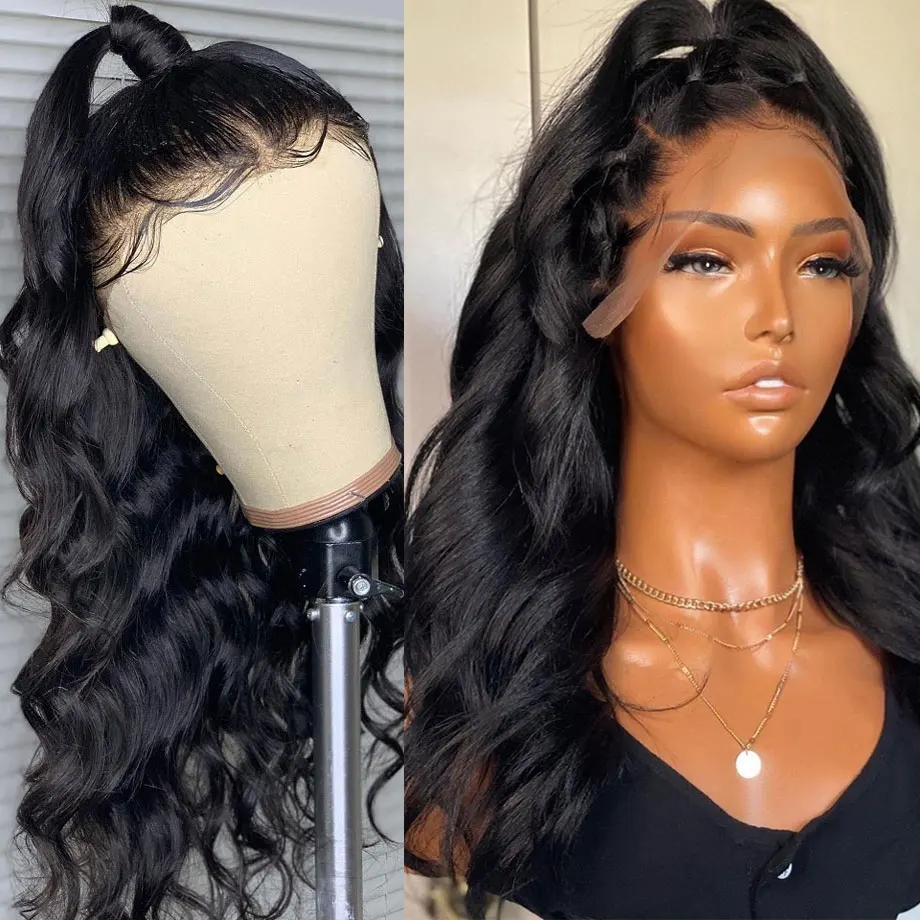 360 Full Lace Wig Human Hair Pre Plucked Brazilian Wigs For Women 13x4 Hd Frontal 30 Inch Body Wave Front | Шиньоны и парики