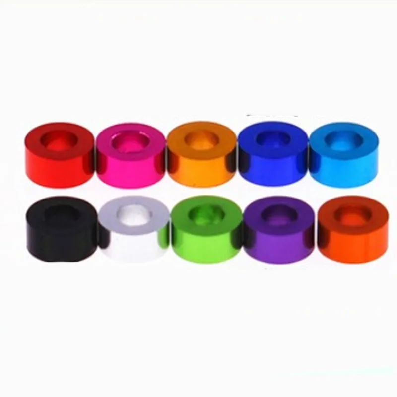 10pcs M3 m4 m5 m6 * 2/3/4/5/6/8/10 다채로운 알루미늄 와셔 부싱 가스켓 스페이서 슬리브 RC 모델 부품 용 비 스레드 스탠드 오프