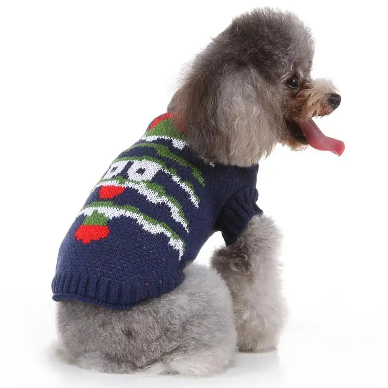 Прочный свитер для домашних животных, многофункциональный свитер с рождественским рисунком, одежда для собак, одежда для щенков, мягкая