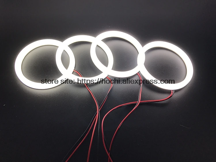 HochiTech Eexcellent молочно-белый Хлопковый чехол SMD angel eyes halo Кольцо Комплект дневного света DRL для Audi S8 2th 2002-2009