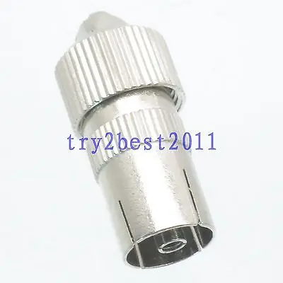 

DHL/EMS 200 pcs Connector IEC PAL DVB-T jack pin clamp RG58 RG142 LMR195 COAXIAL straight -C1