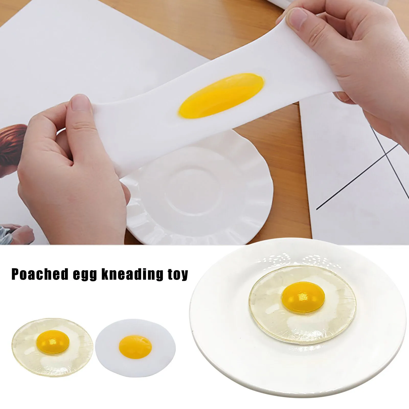 

1PC Lovely Relieve Stress Toys Omelette Anti-stress Adults Kids Healing Toy Stress Relieve Toys Kids Decompression Doll Gift