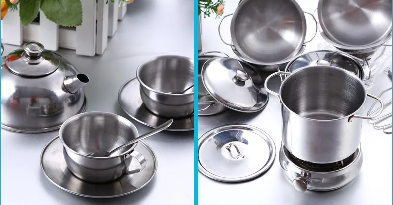 Steel Realistic Cooker Kid's Kitchen Toys Pretend Play Anti-fall Stainless Educational Children New Year Baby Girl Birthday Gift (8)