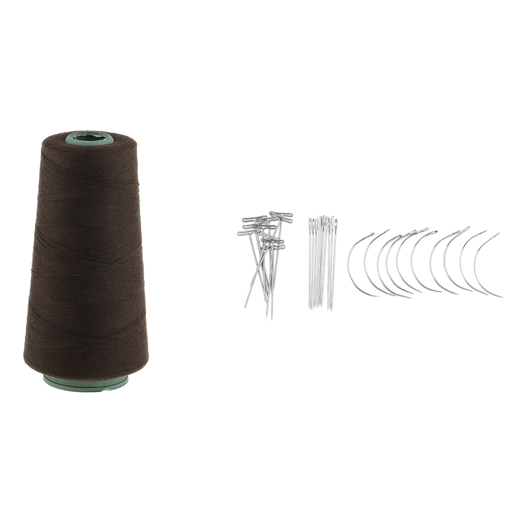 Hair Weaving Sewing Cotton Thread Pins Needles For Wig Weft Hair Extension Dreadlocks Microbraiding