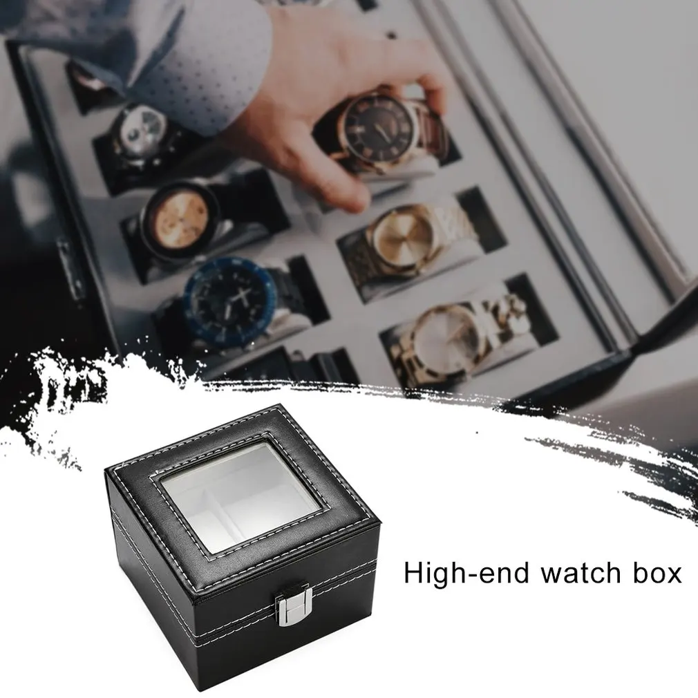2 слота органайзер для часов из искусственной кожи коробка хранения дисплея