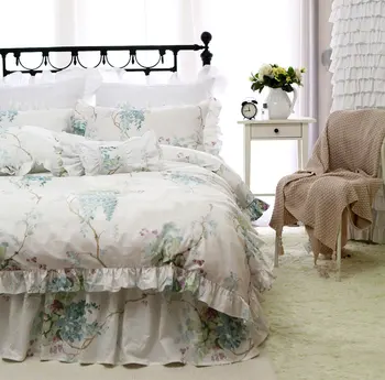 

Pastoral grape bedding set, twin full queen king cotton romantic single double home textile bedspread pillow case duvet cover