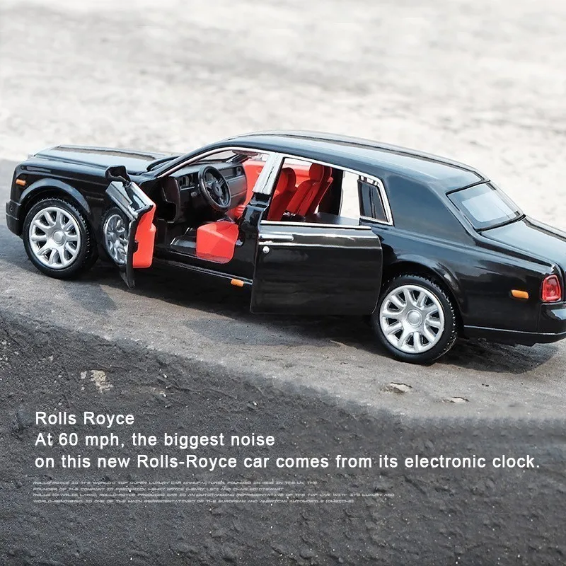1/36 Rolls Royce Phantom литая под давлением Модель автомобиля игрушки металлический автомобиль Игрушечная модель автомобиля черная удлиненная коллекция лимузина 6 дверей