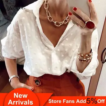 

White Long Shirt Summer Tops For Women 2020 Blouses Ladies Beach Tunic Elegant Shirt Casual Chiffon Long Sleeve Feminine Blouse