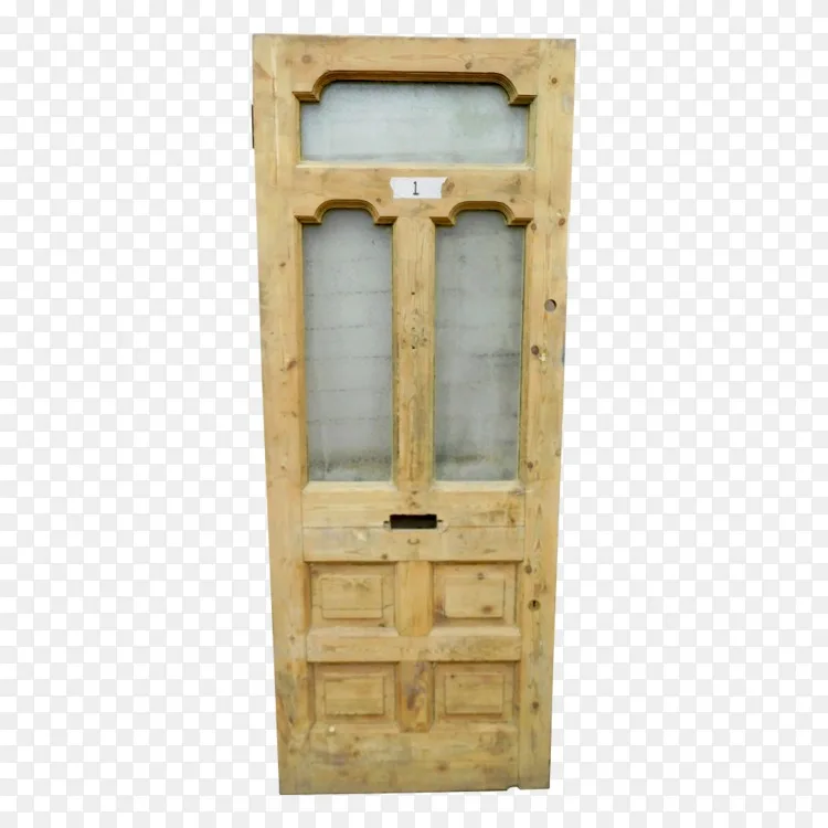 木材染色门长方形单玻璃门