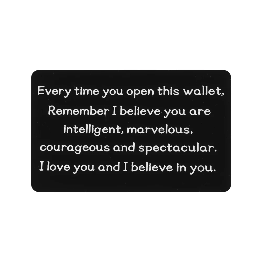 Мини Love Note подарки бойфренда Выгравированные вставки бумажника Перманентная гравировка юбилейные подарки вечерние сувениры подарок для мужчины - Цвет: Style  1