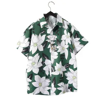 

Short Sleeve Shirt Men Streetwear Men Summer Print Shirts Fashion Hawaiian Beach Holiday Slim Fit Party Shirt Tops Chemise Homme
