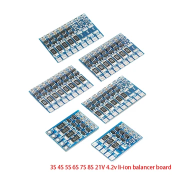 

3S 4S 5S 6S 7S 8S 21V 4.2v li-ion balancer board 18650 li-ion balncing full charge battery Balance Function Protection Board