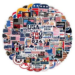 Pegatinas de grafiti de Trump 100, calcomanías impermeables para equipaje, portátil, coche, bicicleta, teléfono, monopatín, nevera, guitarra, 10/30/50/2024 piezas