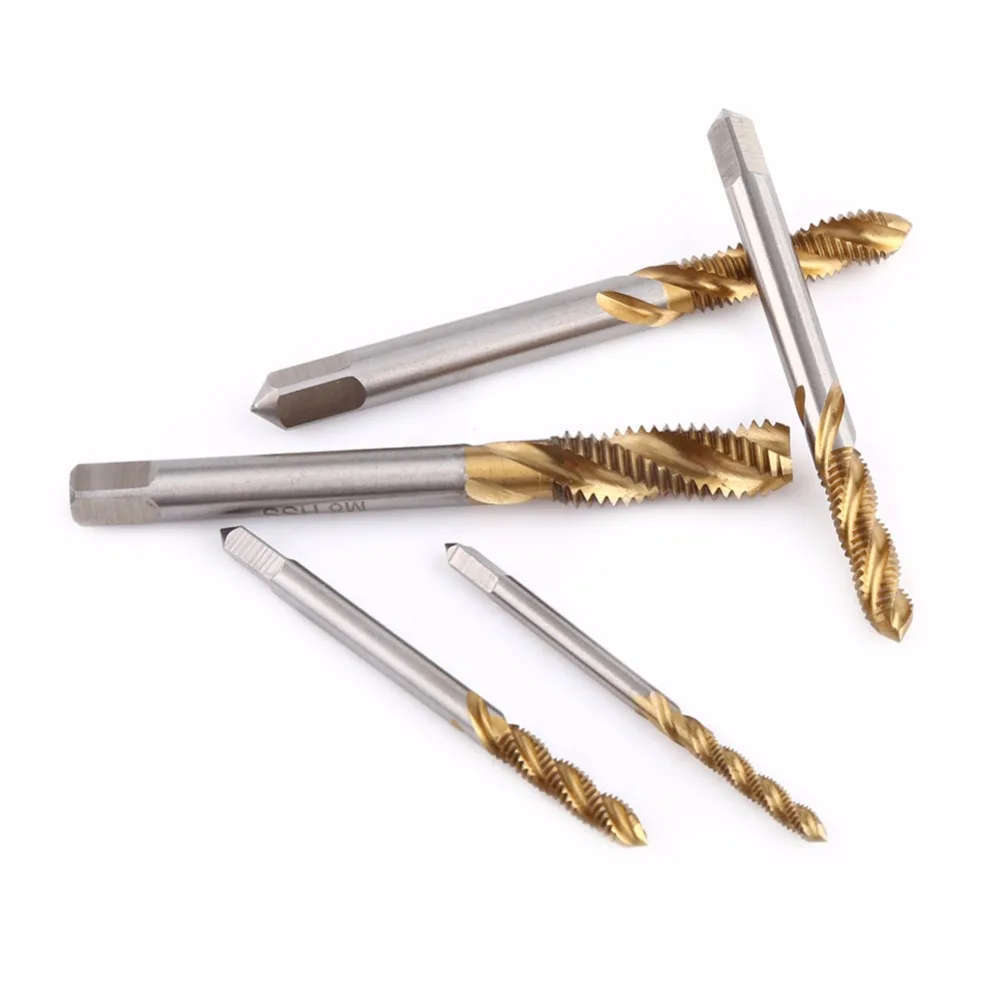 5pcs-HSS-Titanium-Machine-Spiral-Fluted-Machine-Screw-Tap-Right-Hand-Tap-Drill-M3-M4-M5 (1)