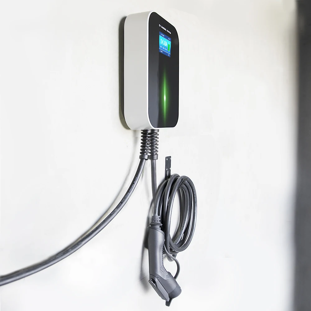 1 фазное зарядное устройство для электромобиля 16 А EVSE Wallbox EV зарядная станция с