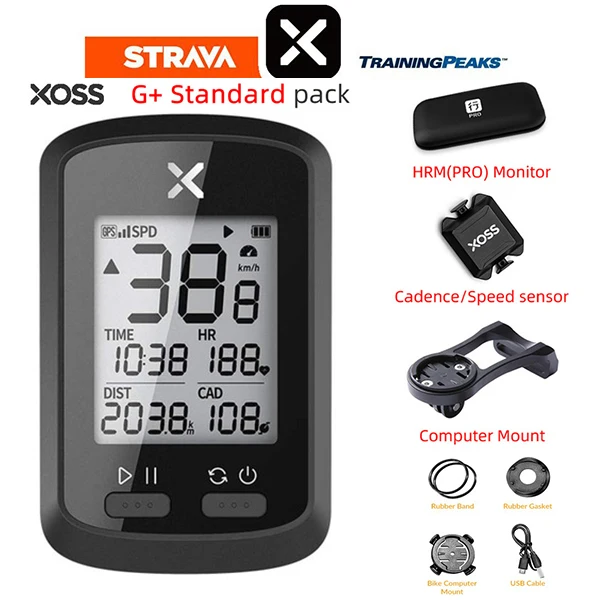 Training B pack XOSS велосипедный компьютер G+ беспроводной gps Спидометр Водонепроницаемый дорожный велосипед MTB велосипед Bluetooth ANT+ с каденцией велосипедный компьютер - Цвет: Training B pack