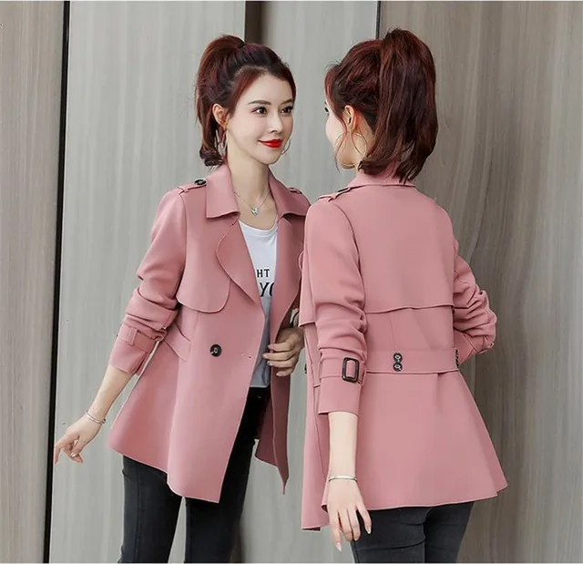 タグ付　ピヌエ　フロントジップトレンチコート（PINK）　M トレンチコート(M ベージュ): ジャケット/アウター｜Right-on