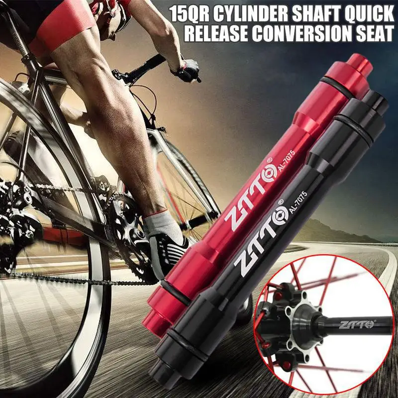 

Bicycle Barrel Shaft Hub Quick Release Conversion On For MTB Road Bike Front Wheel Axle Adapter Thru Axle Conversion QR15