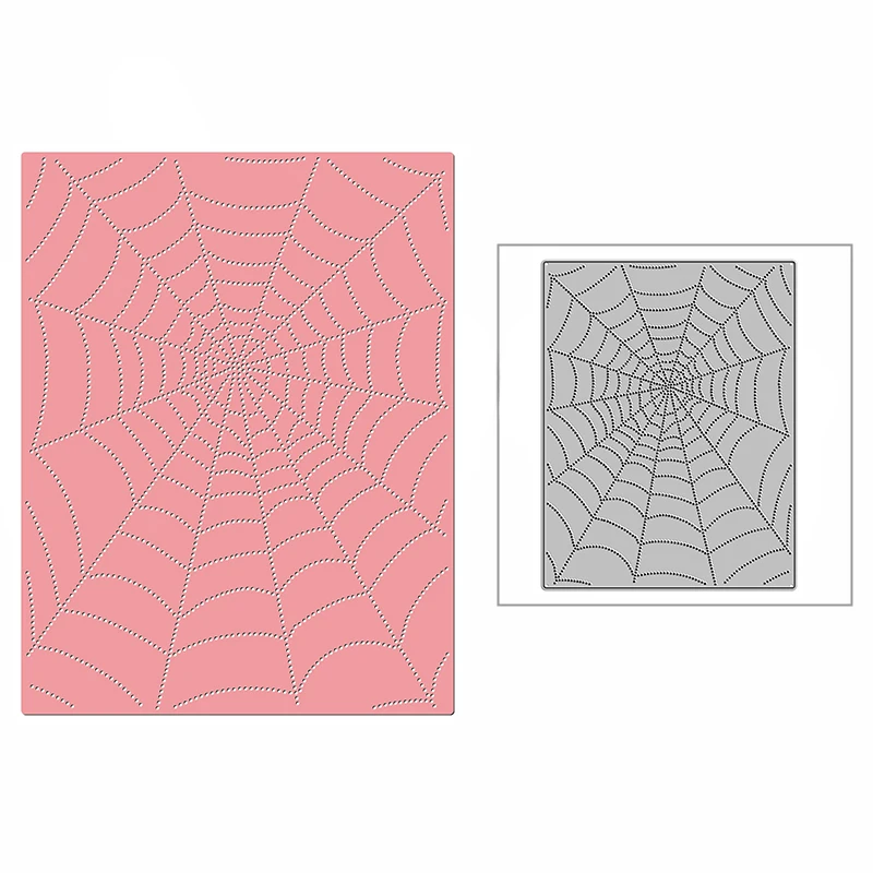 

New 2022 Halloween Spotty Cobweb Backdrop Panel Metal Cutting Dies for DIY Scrapbooking and Card Making Embossing Craft No Stamp