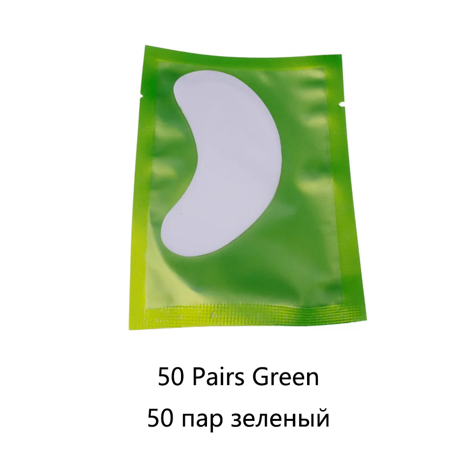 25Pairs Green Бумажные накладки для наращивания ресниц 25 пар подушечки для ресниц под глазные накладки привитые наклейки для глаз без ворса кончики для глаз женский инструмент для макияжа - Цвет: 25Pairs Green