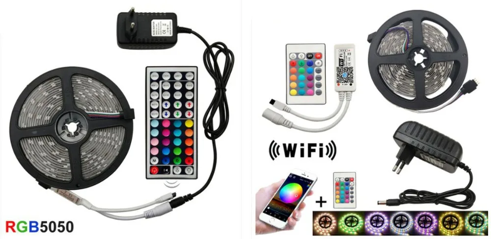 Светодиодная лента RGB 15 м 20 м светодиодный светильник SMD 2835 5 м 10 м DC 12 В водонепроницаемый RGB светодиодный светильник Диодная лента гибкий контроллер