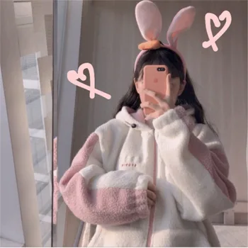 

women jacket and coats chic Sweet trending products 2020 plus size Loose Polyester Spliced Striped Zipper