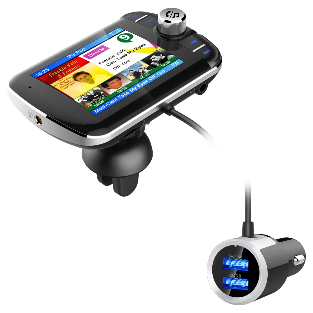 PATCHSKY Автомобильный цифровой аудио вещания dab fm радио Bluetooth приемник с ЖК-поддержкой TF карты mp3-плееры QC3.0 USB зарядное устройство