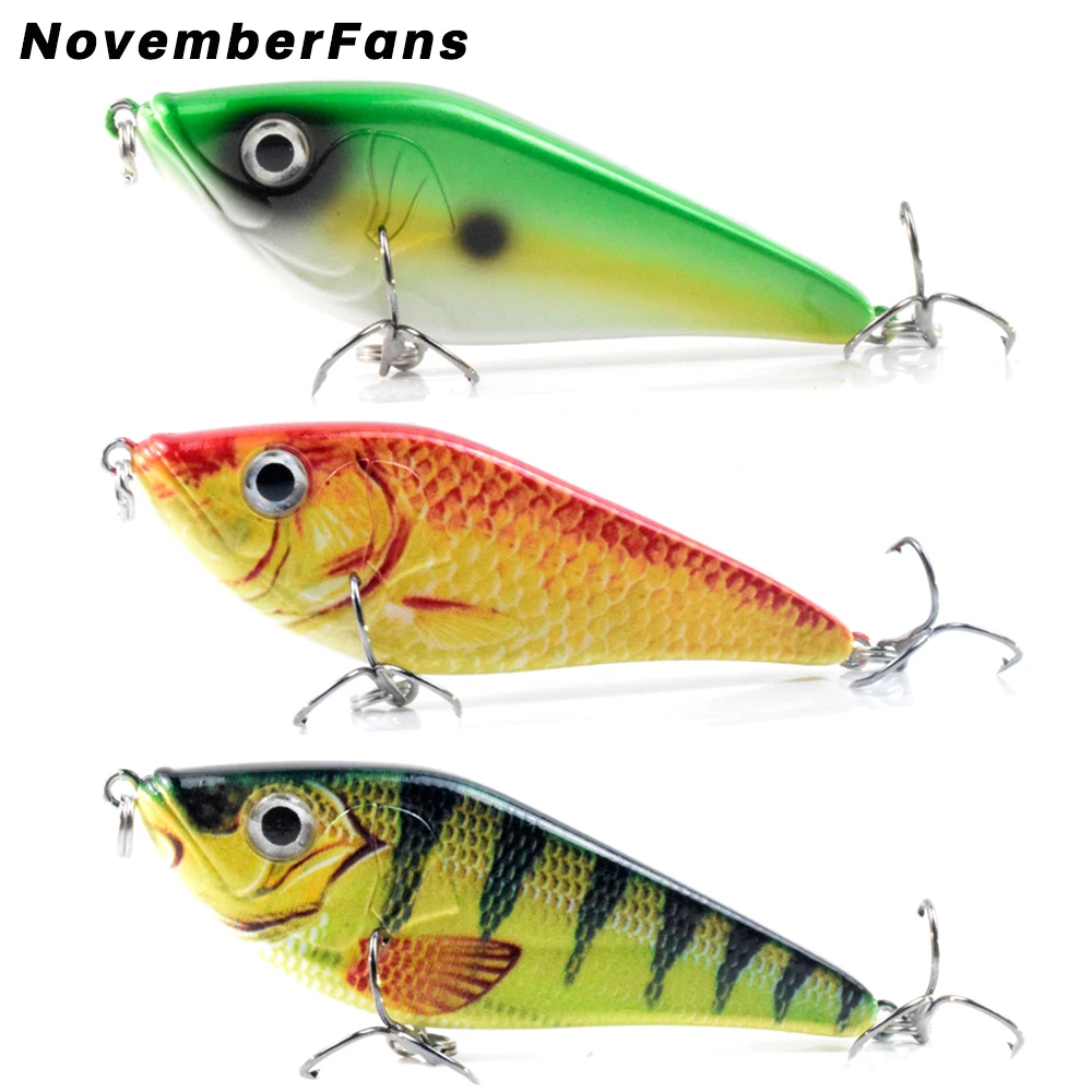 

NovemberFans NEW 7.5cm 13.5g Hard Plastic Jerkbait Wobblers Slow Sinking Artificial Fishing Lures Bait Pike Bass Jerk Tackle