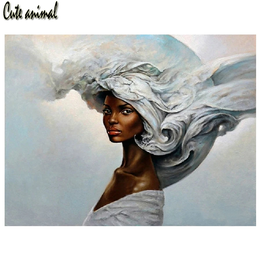 

5D Diy Diamond Painting African woman Diamond Embroidery Cross-Stitch Full Diamond mosaic puzzle picture Amazing artworks