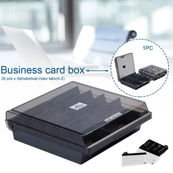 

Classification Business Card Box ABS Storage Translucent Large Capacity School Holder Alphabetical Hospital Office Organizer