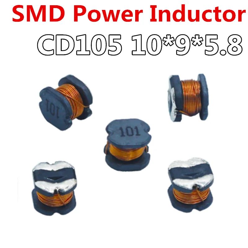 10pcs SMD Power Inductor Assorted Values Set