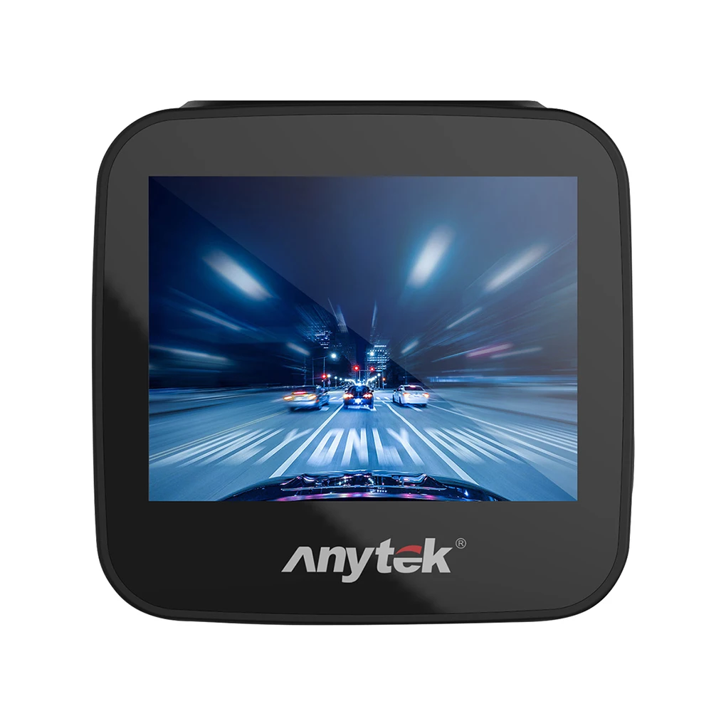 Anytek 2,0 дюймов сенсорный экран Автомобильная камера для вождения передний видеорегистратор с камерой на задней панели 1080P детектор движения DVR