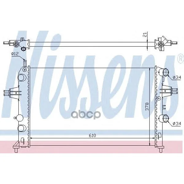 Радиатор Opel Astra G 1.2-1.4 Mt Ac 63091 Nissens арт. 63091