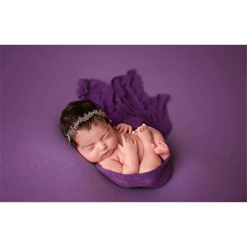 Новинка 35*150 см растягивающаяся Двусторонняя обертка для новорожденных реквизит для фотосессии Детские аксессуары для фотосессии фотография для студии - Цвет: Сливовый