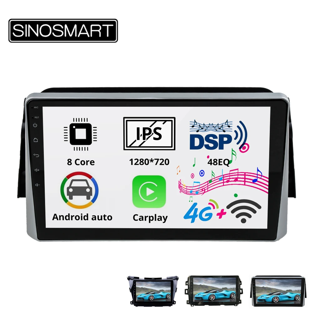 Sinosmart 8 сердечника DSP 48EQ 2Din IPS 2.5D экран автомобильный gps радио навигации плеер для