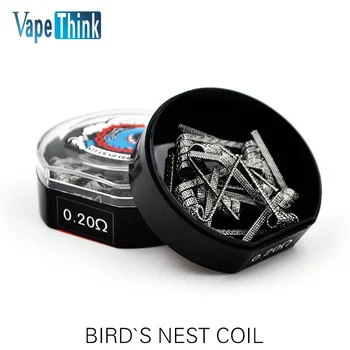 

Vapethink Steam Shark Bird`s Nest Coil Heating Wire 24ga 26ga 32ga 0.2 Ohm For DIY Rda Atomizer Vape E Cigarette