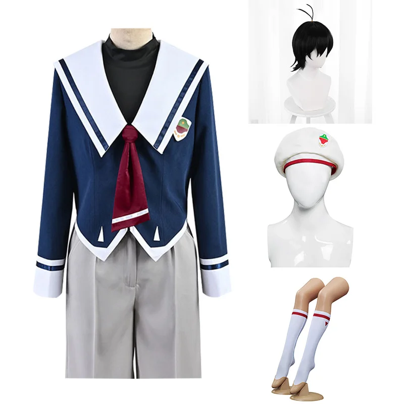 Anime SK8 the Infinity Miya Chinen Cosplay Costume Uniform SK Eight Short Wig Hat Socks Halloween Masquerade Party For Men Women |