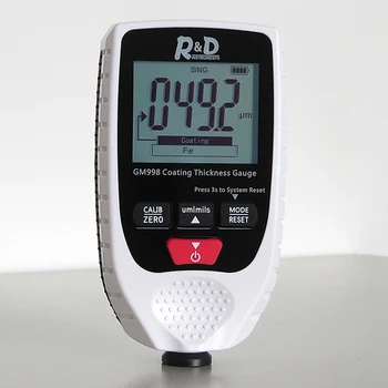 

Portable Handheld Battery Powered Multifunction Compact LCD Display Car Paint Thickness Gauge Meter Auto Power Off Industrial