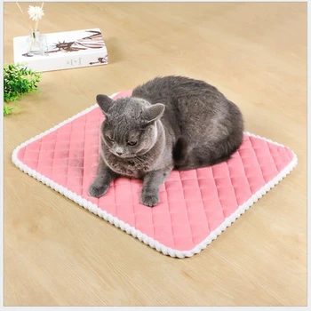 

Dog Rugs Cat Mat Winter Pet Pads Thick Animal Cushion Dog Cage Mat Plush Autumn And Winter Warm Comfortable Chair Cushion Gray