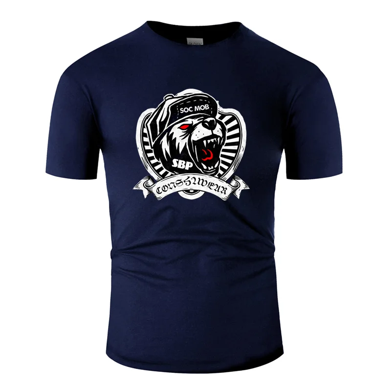 Men-Navy Blue Новейшая удобная одежда consha футболка с логотипом головы тигра soc mob sbp для мужчин г. Семейная Летняя мужская футболка с круглым вырезом и короткими рукавами - Цвет: Men-Navy Blue
