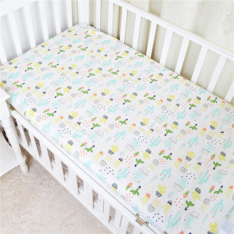 Baby Crib Mattress Cover Bed Sheet Protection Mattress Sheet Cot Crib Bed baby bedding cotton Printing YCZ040