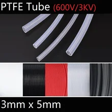 ID 3 мм x 5 мм OD PTFE трубка Т эфлон Изолированная жесткая капиллярная F4 труба высокая низкая термостойкость передачи шланг 3кВ красочные